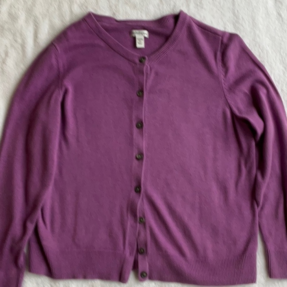 Ladies raspberry cardigan